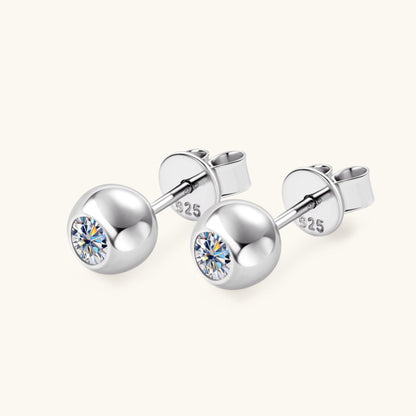 Dazzling Moissanite Sterling Silver Stud Earrings - Marianela's Exclusive Shop