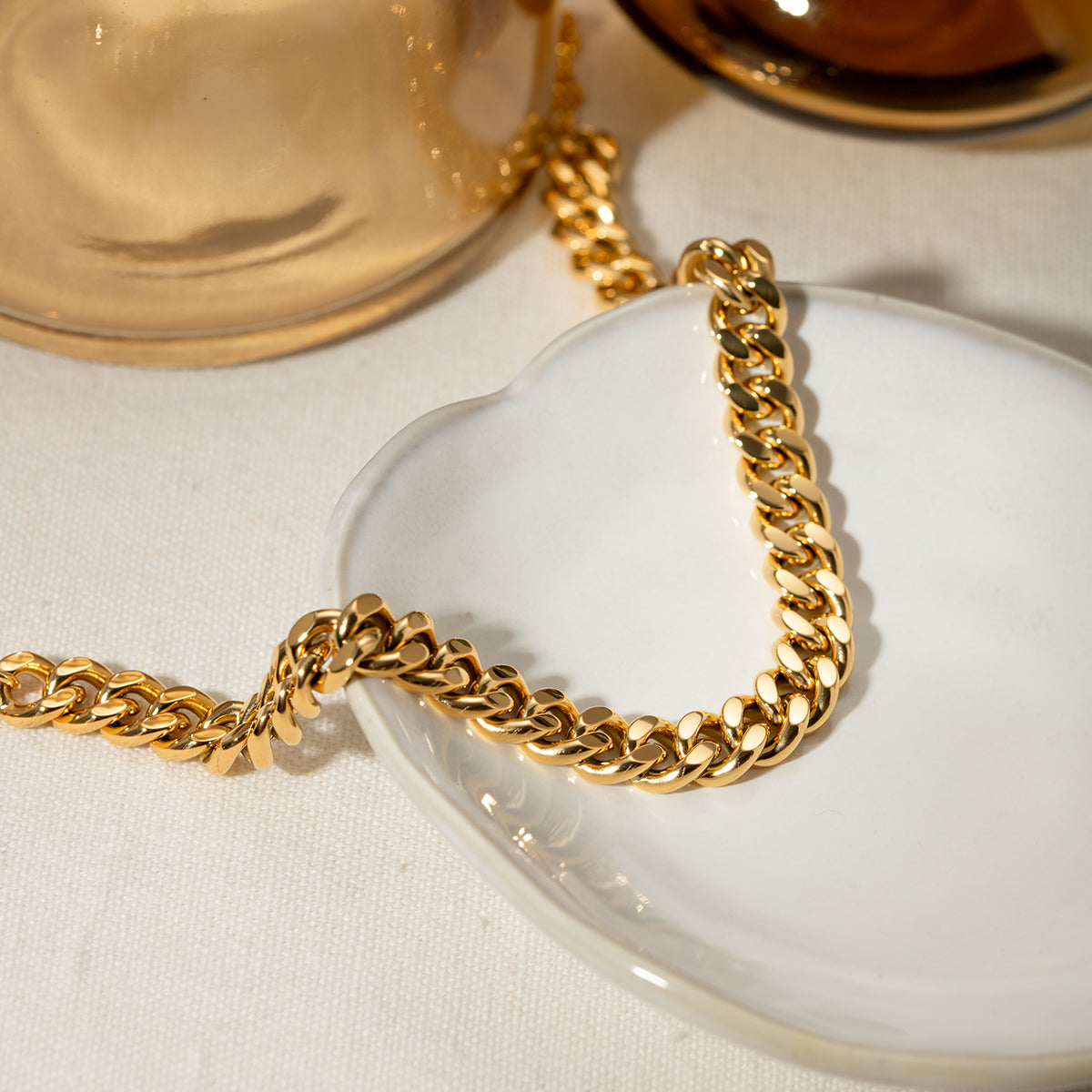 Curb Chain Gold Anklet - Marianela's Exclusive Shop