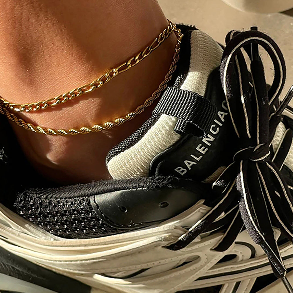 Stainless Steel Twist Chain Ankle Bracelet - Marianela's Exclusive Shop