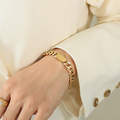 Cuban Luxe Gold Bar Bracelet - Marianela's Exclusive Shop