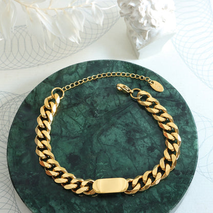 Cuban Luxe Gold Bar Bracelet - Marianela's Exclusive Shop