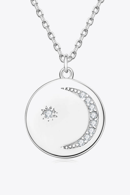 Crescent Glow Moissanite Pendant - Marianela's Exclusive Shop