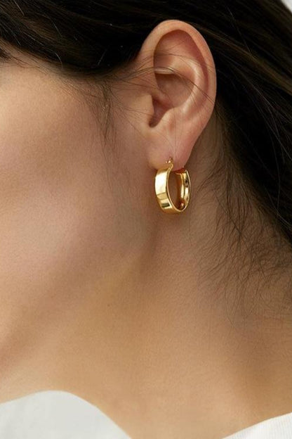 Classic Gold-Plated Huggie Earrings - Marianela's Exclusive Shop