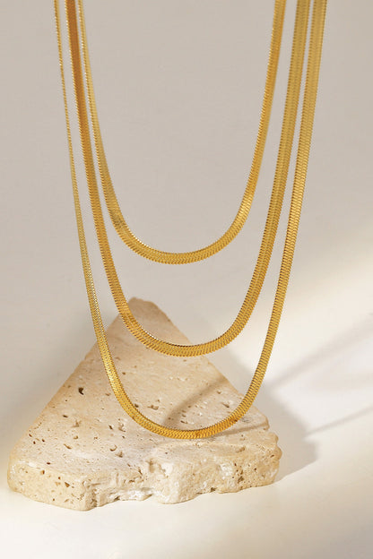 Luxe Triple-Layer Snake Chain Necklace - Marianela's Exclusive Shop