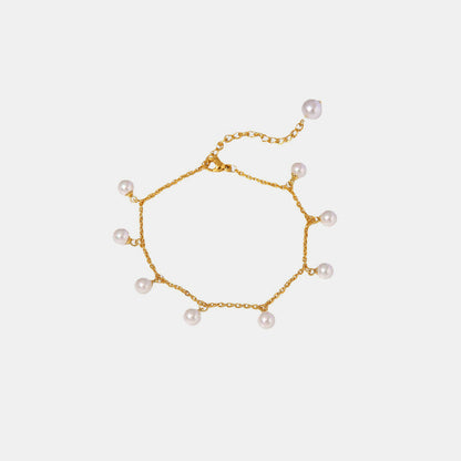 Golden Pearl Charm Anklet - Marianela's Exclusive Shop