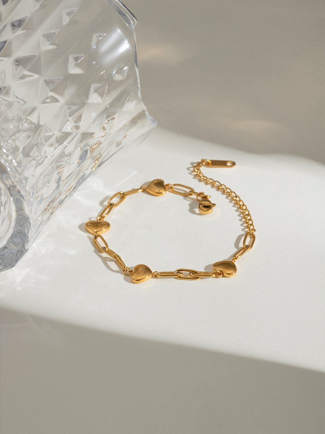 Heart Link Rolo Bracelet - Marianela's Exclusive Shop