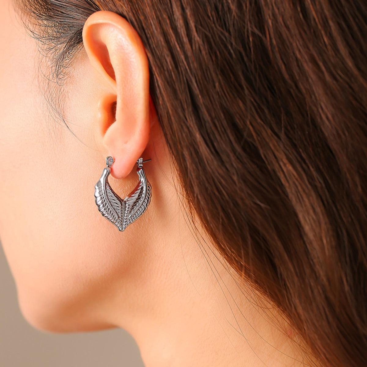 Leaf Luxe Hoops - Marianela's Exclusive Shop