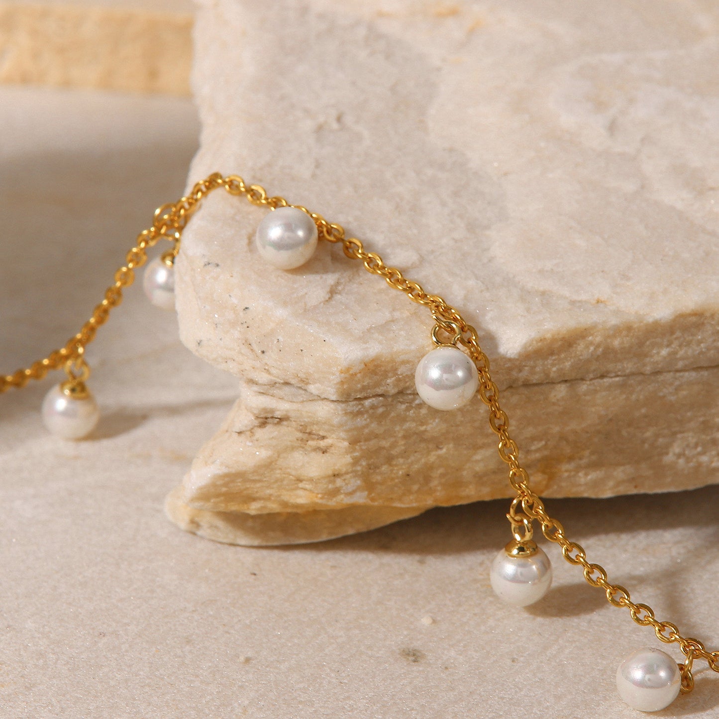 Golden Pearl Charm Anklet - Marianela's Exclusive Shop