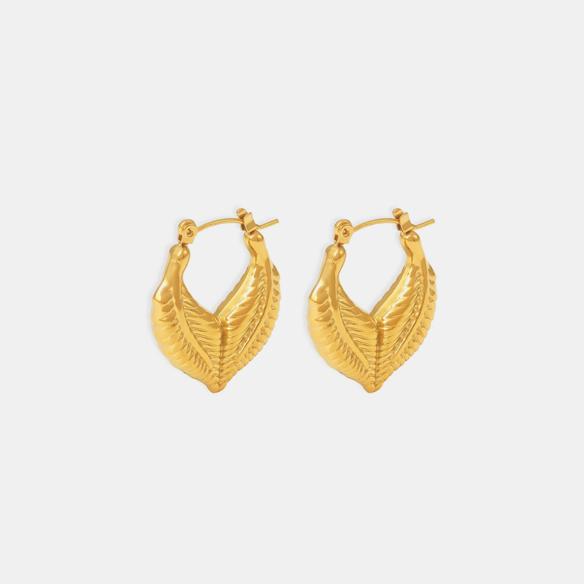 Leaf Luxe Hoops - Marianela's Exclusive Shop