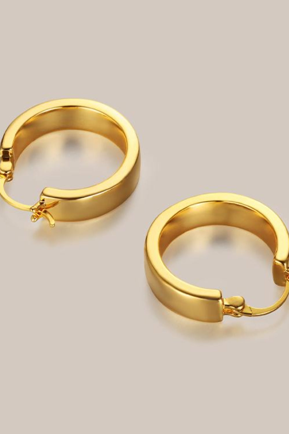 Classic Gold-Plated Huggie Earrings - Marianela's Exclusive Shop