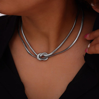 Titanium Steel Knot Necklace - Marianela's Exclusive Shop