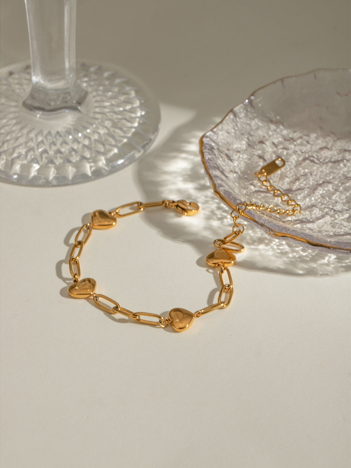 Heart Link Rolo Bracelet - Marianela's Exclusive Shop