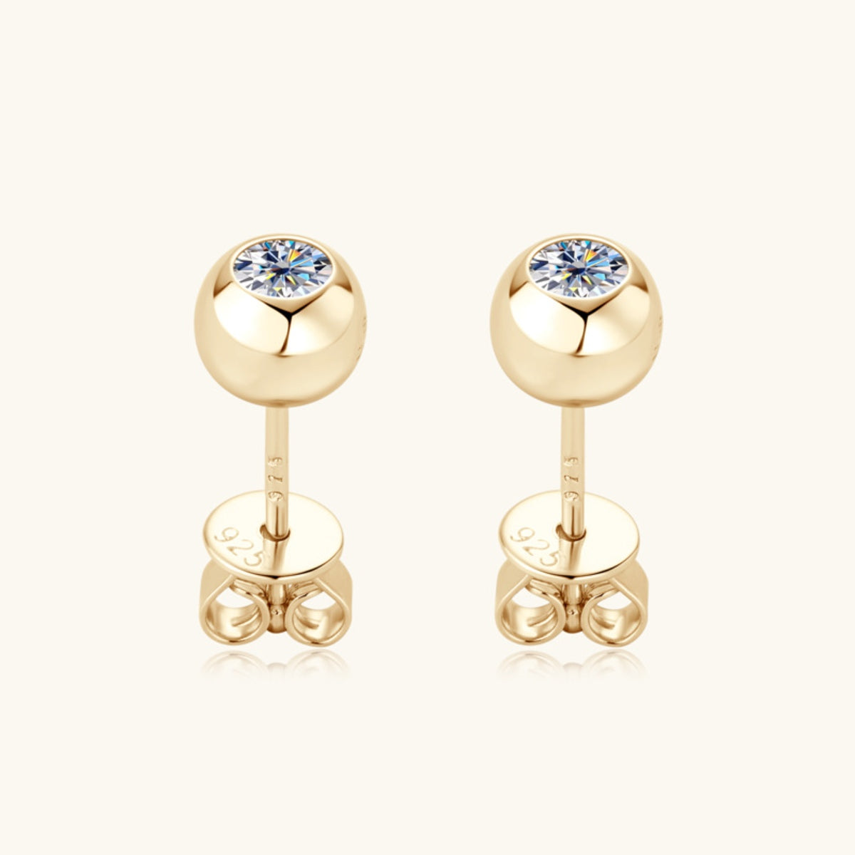 Dazzling Moissanite Sterling Silver Stud Earrings - Marianela's Exclusive Shop