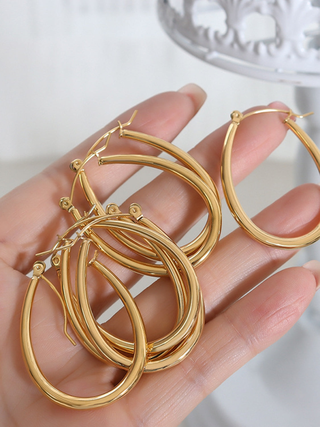 Golden Hoops Elegance Earrings - Marianela's Exclusive Shop