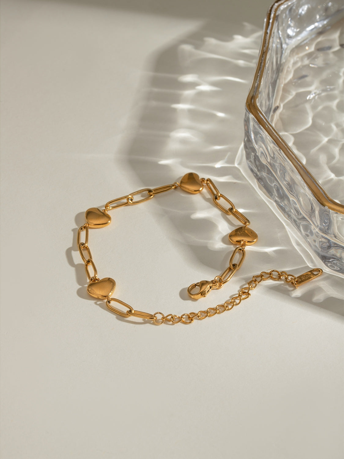 Heart Link Rolo Bracelet - Marianela's Exclusive Shop