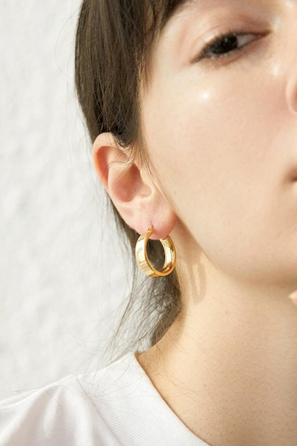 Classic Gold-Plated Huggie Earrings - Marianela's Exclusive Shop