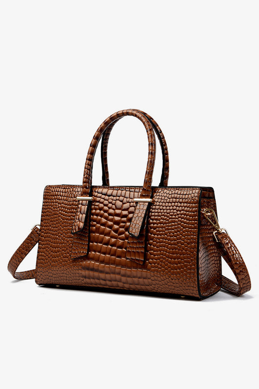 Textured PU Leather Handbag - Marianela's Exclusive Shop