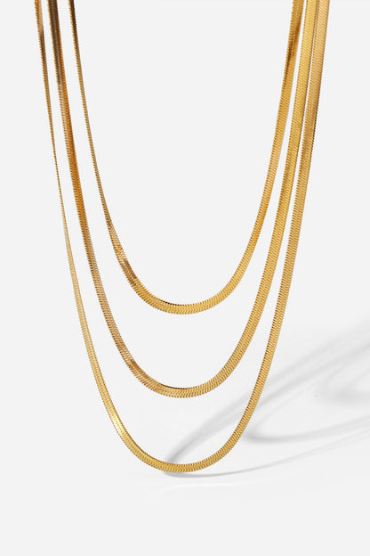 Luxe Triple-Layer Snake Chain Necklace - Marianela's Exclusive Shop