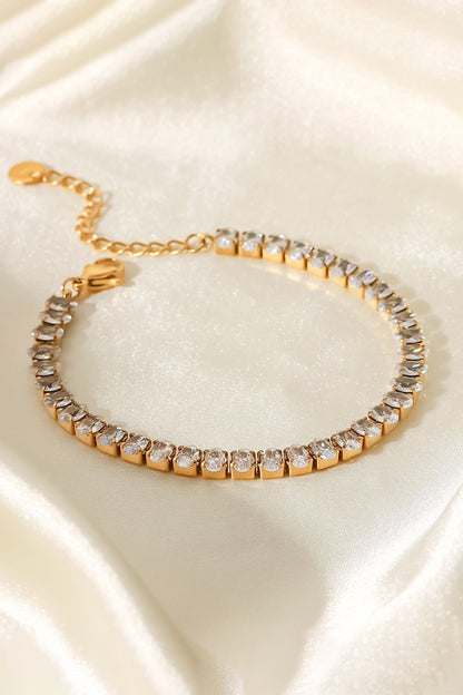 Zircon Tennis Link Bracelet