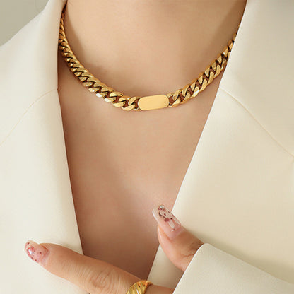 Cuban Luxe Gold Bar Necklace - Marianela's Exclusive Shop