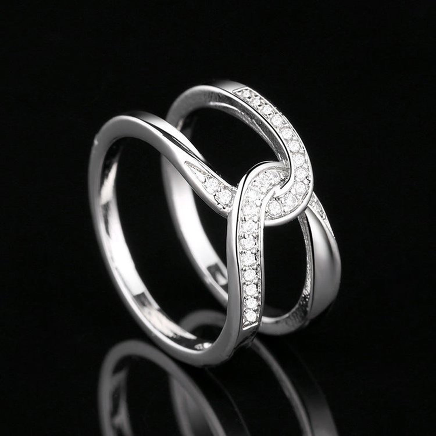 Entwined Spark Zircon Ring - Marianela's Exclusive Shop