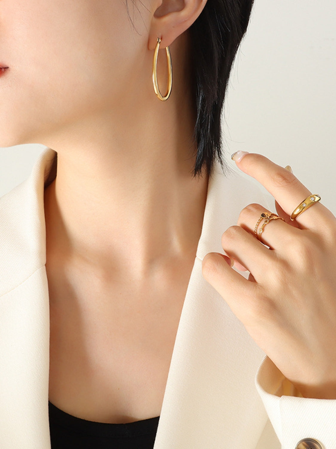 Golden Hoops Elegance Earrings - Marianela's Exclusive Shop