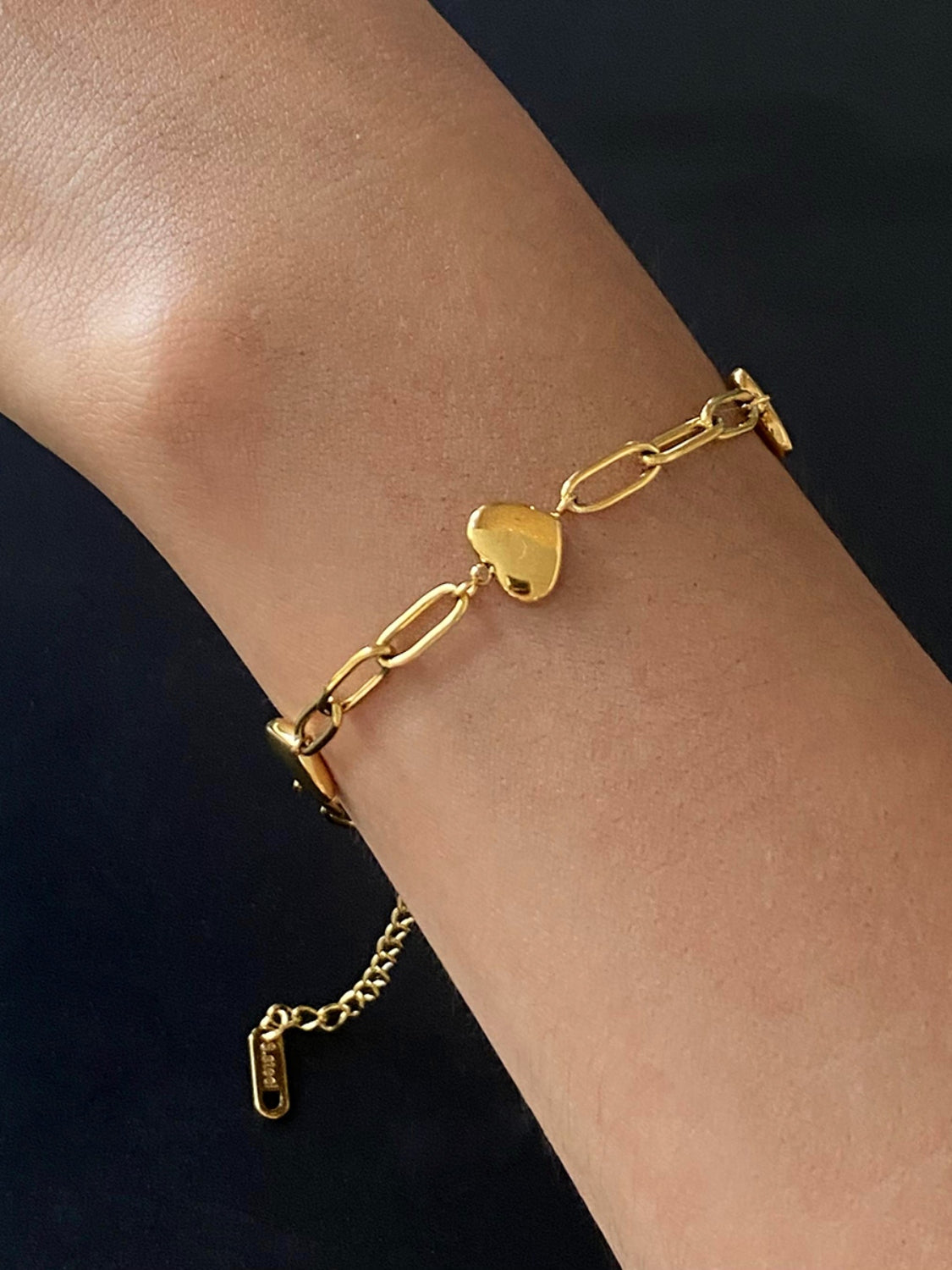 Heart Link Rolo Bracelet - Marianela's Exclusive Shop