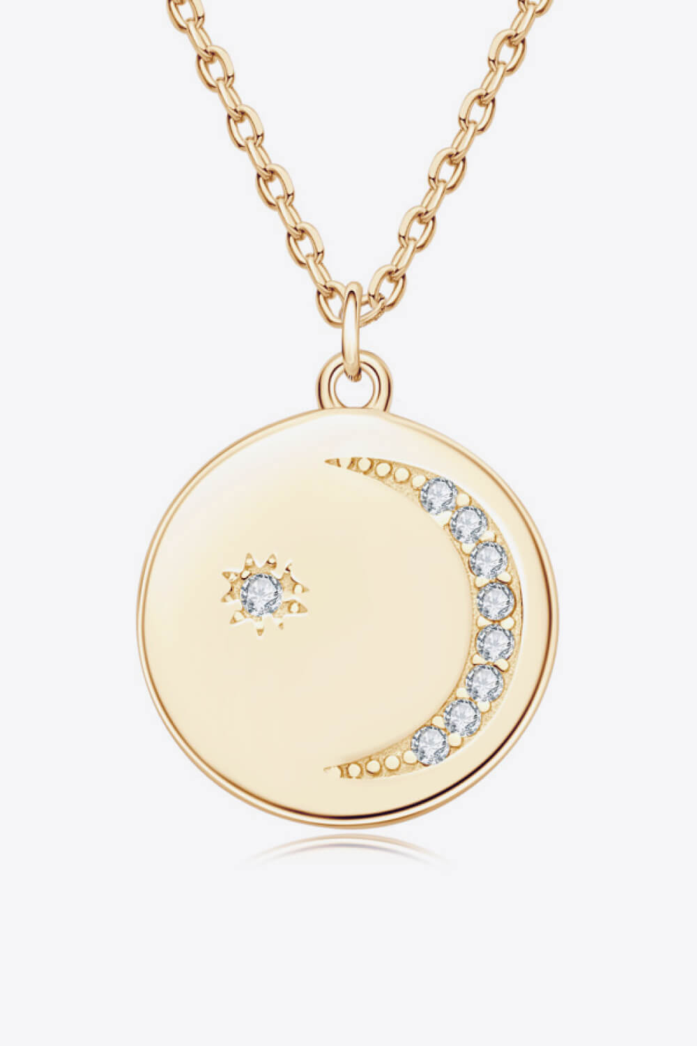 Crescent Glow Moissanite Pendant - Marianela's Exclusive Shop