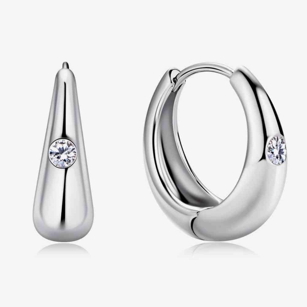 Dazzling Moissanite Hoop Earrings - Marianela's Exclusive Shop